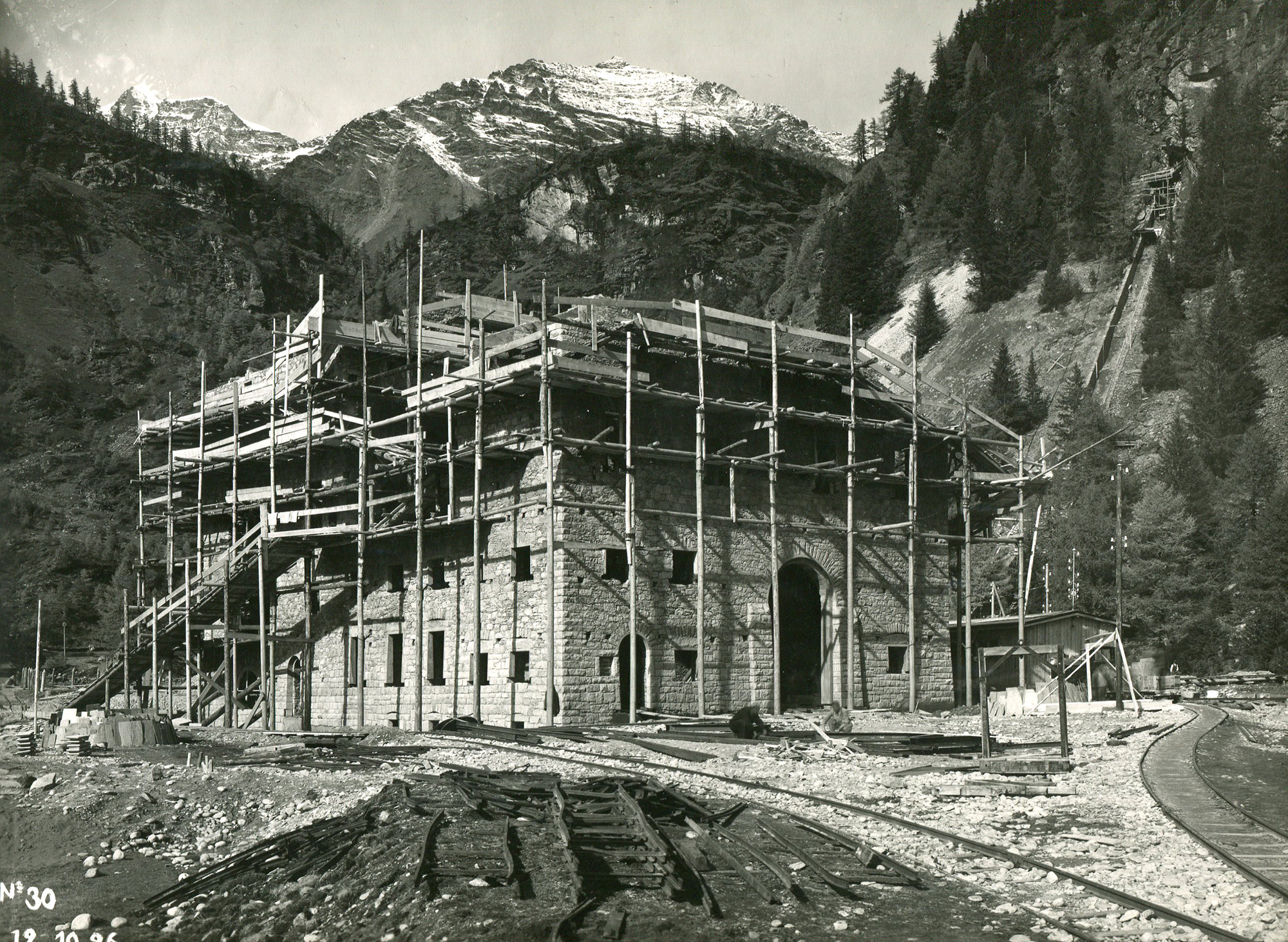 Bau des Kraftwerks Cavaglia, 1926 (Bildquelle: Repower)