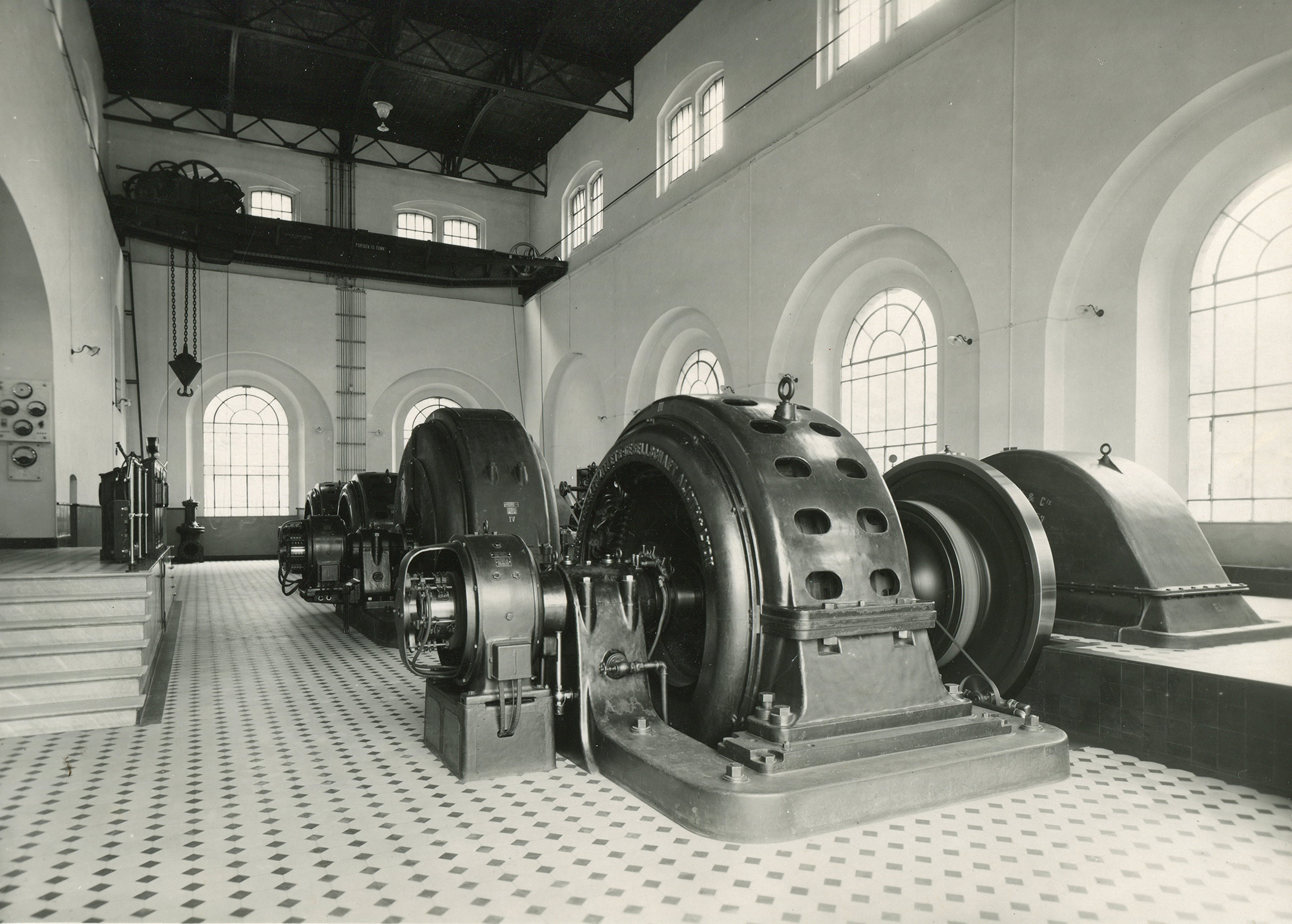 Turbinenhalle des Kraftwerks Robbia 1910 (Bildquelle: Repower)